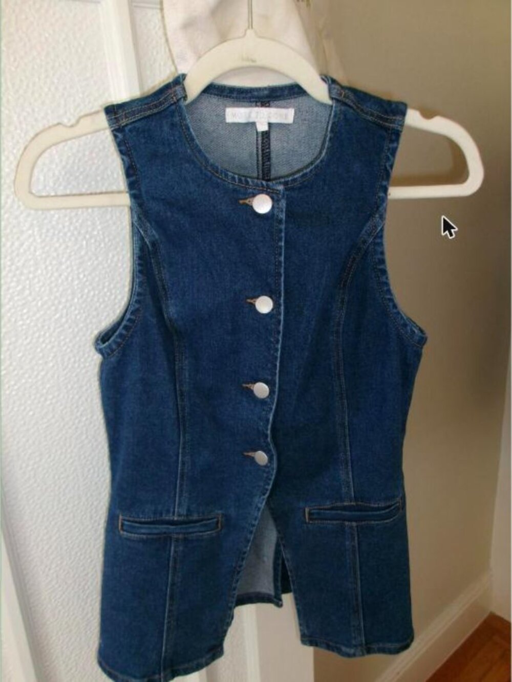 NWT More To Come Maeve Denim Vest Top S + Mini Skirt M Set Revolve